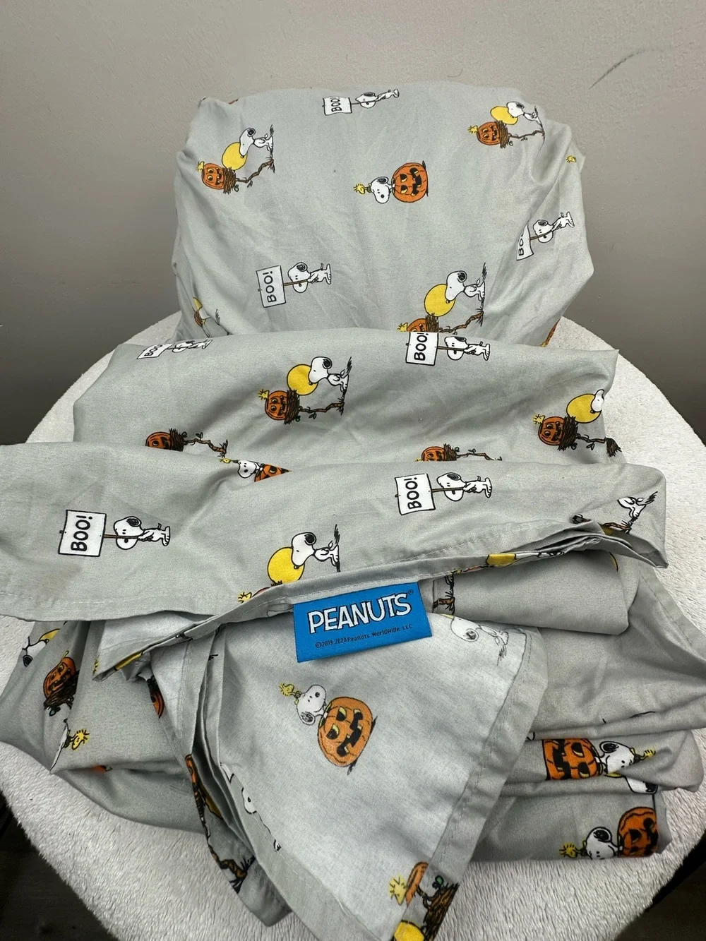 Peanuts Halloween Snoopy Sheet Set Queen
